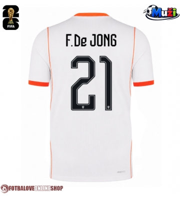 Nizozemsko Frenkie de Jong #21 Venkovní Dres MS 2026 Krátkým Rukávem